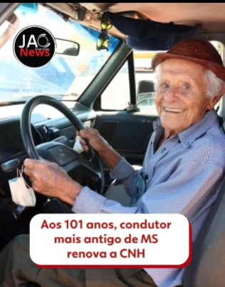 Aos 101 anos, condutor renova CNH