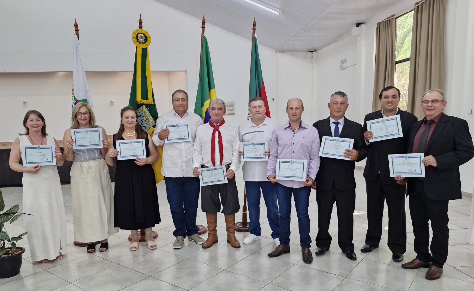Diplomados vencedores da eleição dos Municípios de Augusto Pestana e Jóia