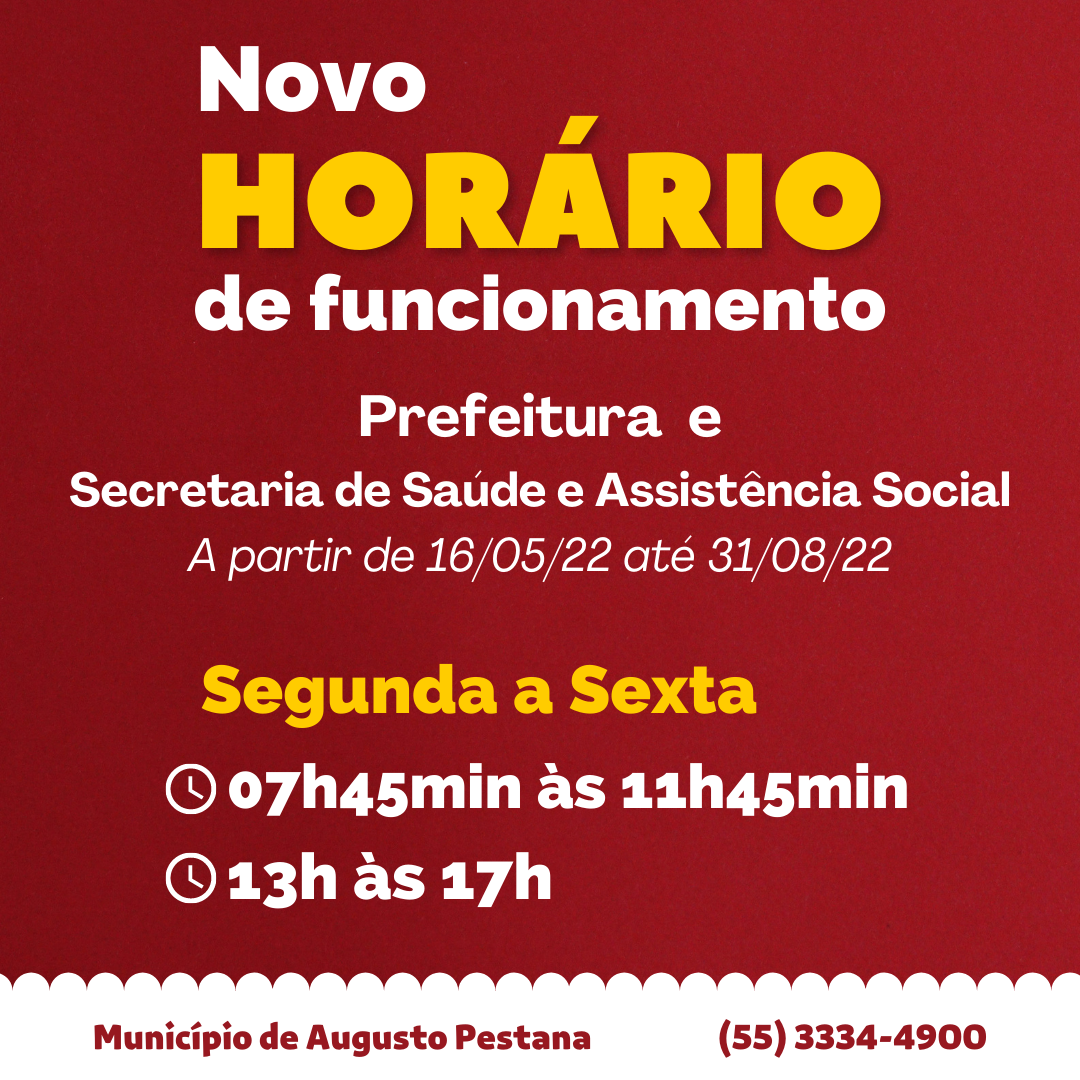 Prefeitura com novo horário de atendimento