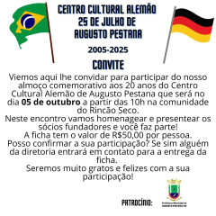 CENTRO CULTURAL  ALEMÃO 25 DE JULHO