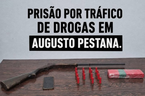 Brigada Militar prende homem e apreende menor por tráfico de drogas e posse ilegal de arma em Augusto Pestana
