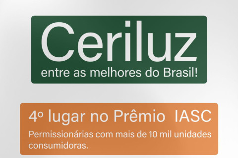 CERILUZ SUPERA ÍNDICE IASC DE 2024 E ALCANÇA 4ª POSIÇÃO GERAL ENTRE DISTRIBUIDORAS BRASILEIRAS