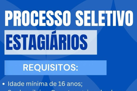 Processo seletivo para estagiários termina dia 22 de Abril